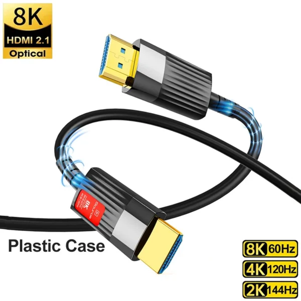 8K 60Hz HDMI 2.1 Fiber Optical Cable  4K 120Hz  Ultra High Speed 48Gbps HDR eARC 3D HDCP 10M 15M 20M 30M 50M   For TV Projector - Image 8