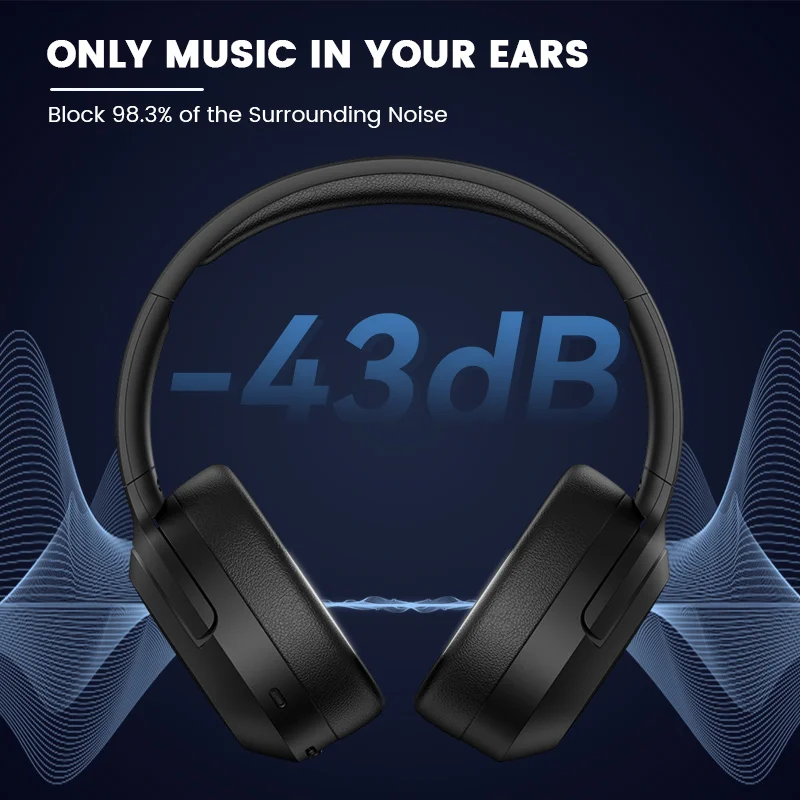 Edifier W820NB Plus Wireless Noise Cancelling Headphones 43dB ANC Hi-Res LDAC Codec 49hrs Playtime Over-Ear Bluetooth Headset 3 Edifier W820NB Plus Wireless Noise Cancelling Headphones 43dB ANC Hi-Res LDAC Codec 49hrs Playtime Over-Ear Bluetooth Headset - Image 3