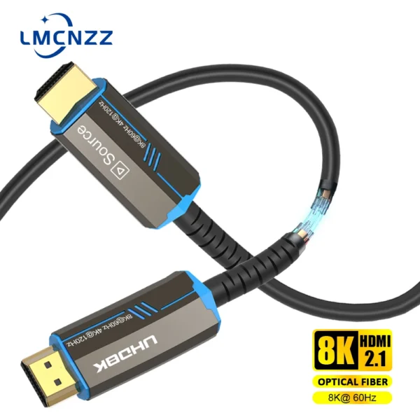 8K 60Hz HDMI 2.1 Fiber Optical Cable  4K 120Hz  Ultra High Speed 48Gbps HDR eARC 3D HDCP 10M 15M 20M 30M 50M   For TV Projector - Image 7