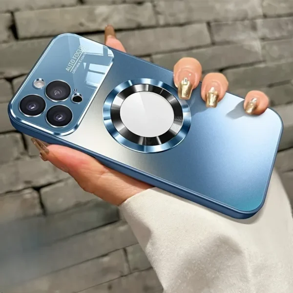 Fashion Large Window Matte Phone Case For iPhone 15 14 13 12 11 Pro Max 15 Plus Lens Protection Titanium Metallic Color PC Cover - Image 9