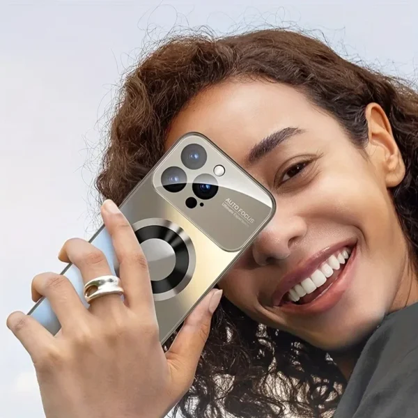 Fashion Large Window Matte Phone Case For iPhone 15 14 13 12 11 Pro Max 15 Plus Lens Protection Titanium Metallic Color PC Cover - Image 6