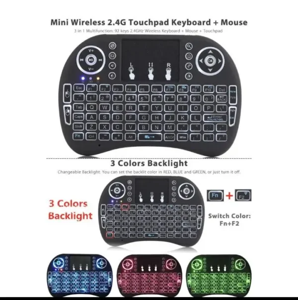 Mini Wireless Keyboard USB Wireless Mini Keyboard With TouchPad-Fast Delivery National Sale - Image 4