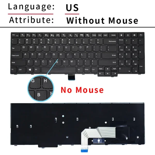 US Russian keyboard for lenovo thinkpad edge e550 e550c e555 e555c e560 e560p e565 sn20f22485 00hn085 00hn085 nsk-z50st - Image 5
