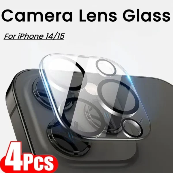 4PCS HD Lens Protective Glass For iPhone 16 15 14 Pro Max Back Camera Protector Tempered Glass For iPhone 15pro Max Lens Case