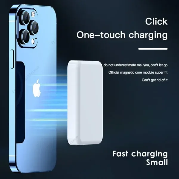 PD20W Mini Magnetic Power Bank Portable 20000mAh Charger Wireless Fast Charge External Battery for iPhone 12 13 - Image 5