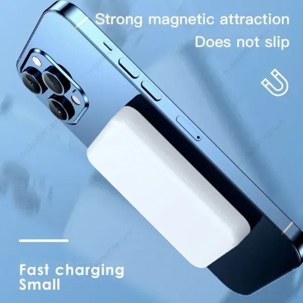 PD20W Mini Magnetic Power Bank Portable 20000mAh Charger Wireless Fast Charge External Battery for iPhone 12 13 - Image 3