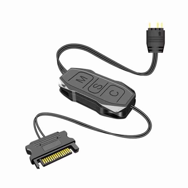 LDPCSJ ARGB Divine Light Sync Controller SATA power port 5V 3-pin water-cooling fan light adapter - Image 7