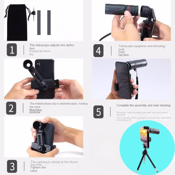 Xiaomi 2000x25 Hd Monocular Telescope Mini Portable Design Ideal For Camping, Hunting Birdwatching Lightweight Outdoor Telescope - Image 4