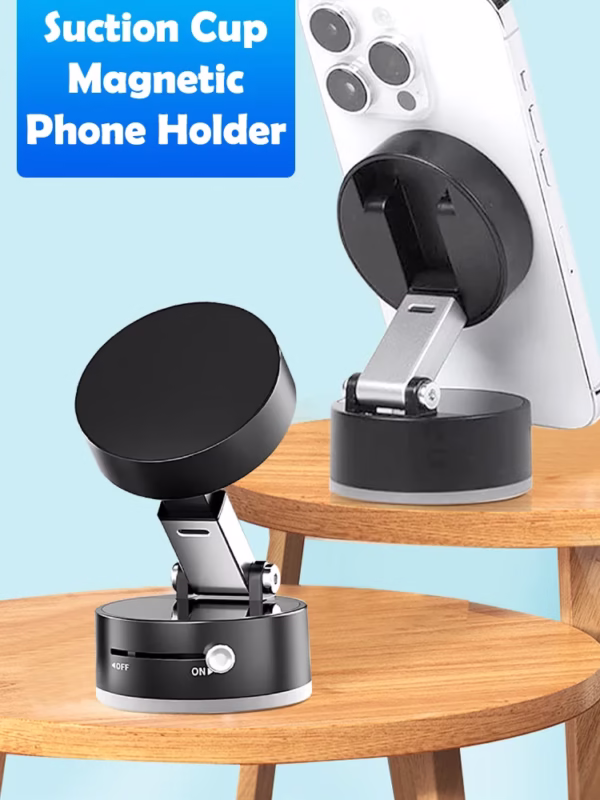 Mini Vacuum Magnetic Suction Cup Holder Car Glass Vacuum Double Sided Magnetic Holder For Iphone Android Smartphone - Image 4