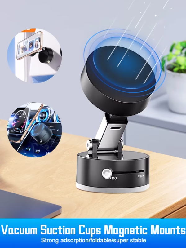 Mini Vacuum Magnetic Suction Cup Holder Car Glass Vacuum Double Sided Magnetic Holder For Iphone Android Smartphone - Image 6