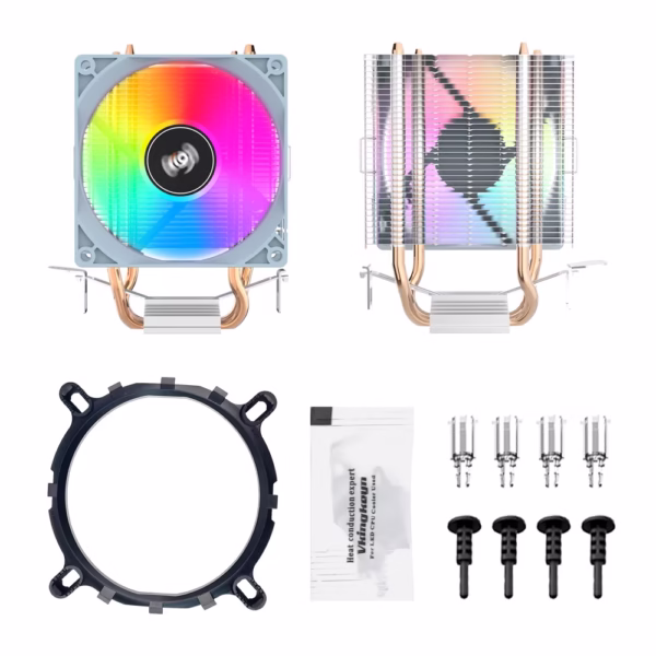 Aigo CPU Cooler 2 4 6 Heat Pipes PC Radiator Cooling 3PIN PWM Silent Rgb Fan For Intel  1700 1150 1155 1156 1366 AM2/AM3/AM4 AMD - Image 5