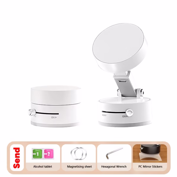 Mini Vacuum Magnetic Suction Cup Holder Car Glass Vacuum Double Sided Magnetic Holder For Iphone Android Smartphone - Image 7