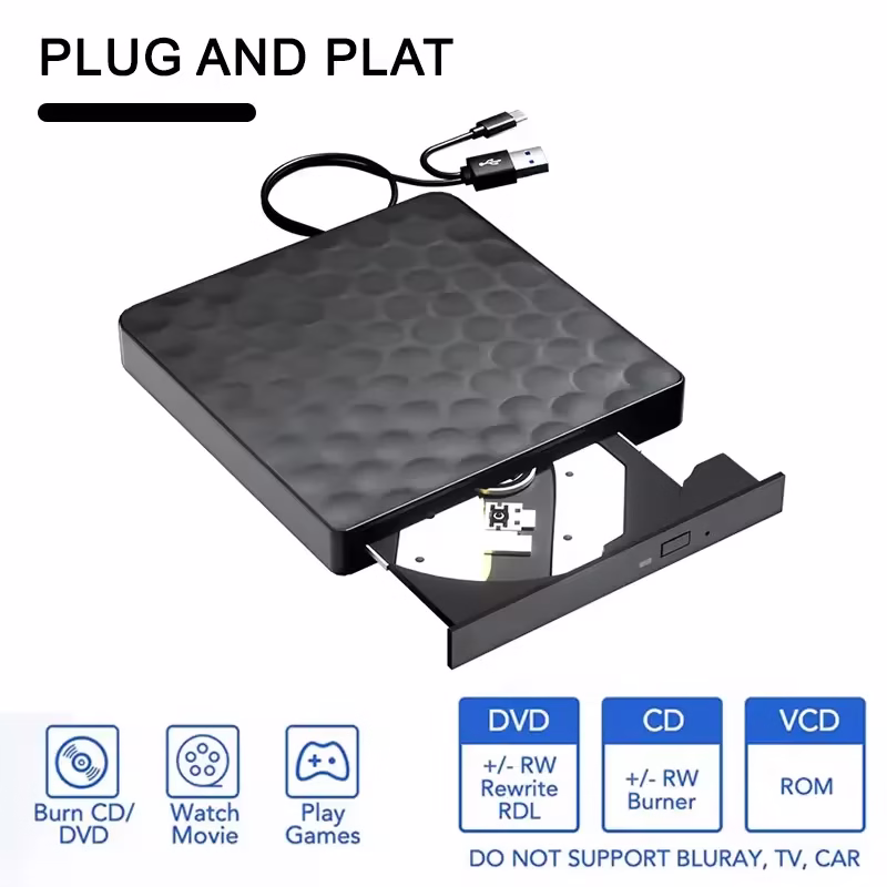 Lasted First-line Triple-use Burning Optical Drive cd Vcd Dvd Burning and Writing Plug and Play USB 3.0 2 Lasted First-line Triple-use Burning Optical Drive  cd Vcd Dvd Burning and Writing Plug and Play  USB 3.0 - Image 2