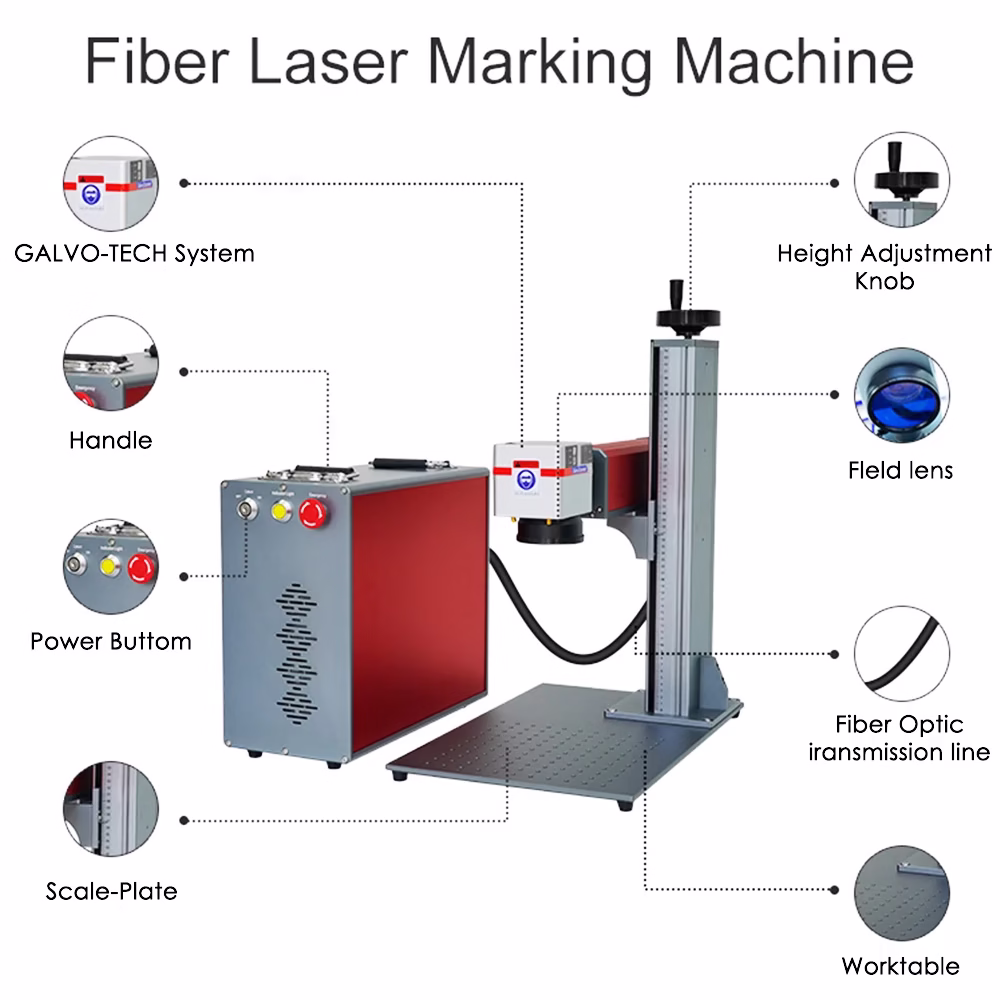 US EU Stock Duty Free Shipping 60W 100W JPT M7 Desktop Split Engraving Jewelry Mopa Fiber Laser Marking Machine with D80 Rotary 2 US EU Stock Duty Free Shipping 60W 100W JPT M7 Desktop Split Engraving Jewelry Mopa Fiber Laser Marking Machine with D80 Rotary - Image 2