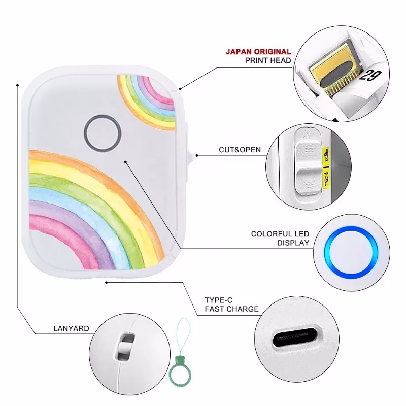 Portable Label Maker P12 Wireless Blue Tooth Continuous Label Printer Handheld Machine Self Adhesive Continuous Label Tape 3 Portable Label Maker P12 Wireless Blue Tooth Continuous Label Printer Handheld Machine  Self Adhesive Continuous Label Tape - Image 3