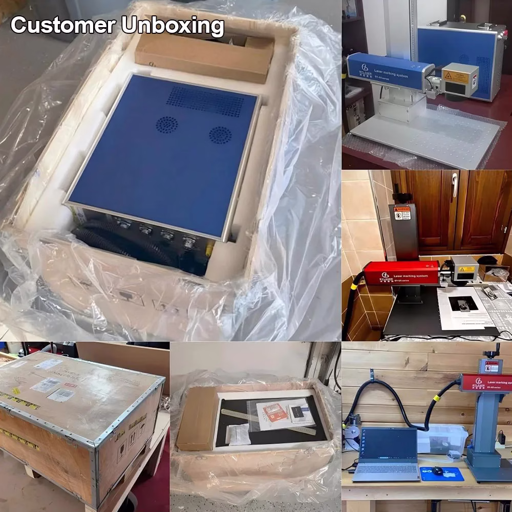 Duty-Free US DE Stock Free Shipping Portable 60w 100w Jpt M7 Source Mopa Color Metal Fiber Laser Marking Machine With D80 Rotary - Image 4