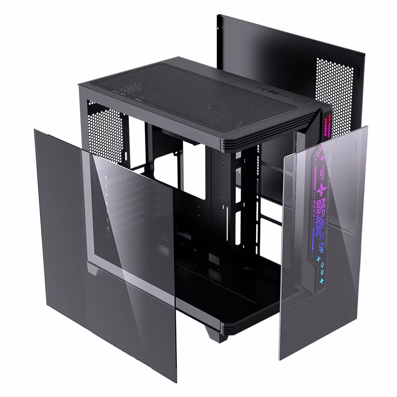 LOVINGCOOL Factory High OEM ATX Desktop Gamer Computer Case Mid Tower Chassis Transparent Gaming ATX ITX PC Cases for Desktop - Image 4