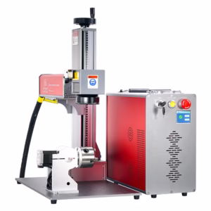 Duty-Free US DE Stock Free Shipping Portable 60w 100w Jpt M7 Source Mopa Color Metal Fiber Laser Marking Machine With D80 Rotary