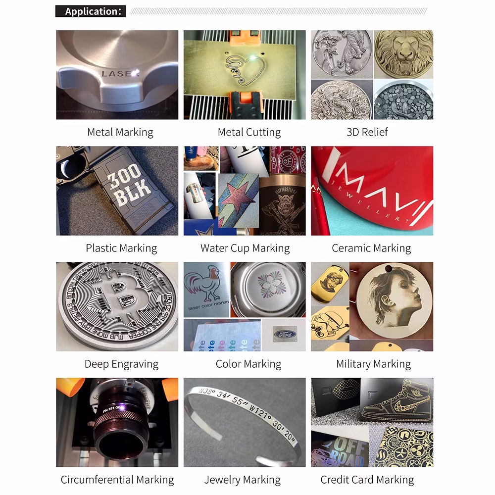 Duty-Free US DE Stock Free Shipping Portable 60w 100w Jpt M7 Source Mopa Color Metal Fiber Laser Marking Machine With D80 Rotary - Image 2