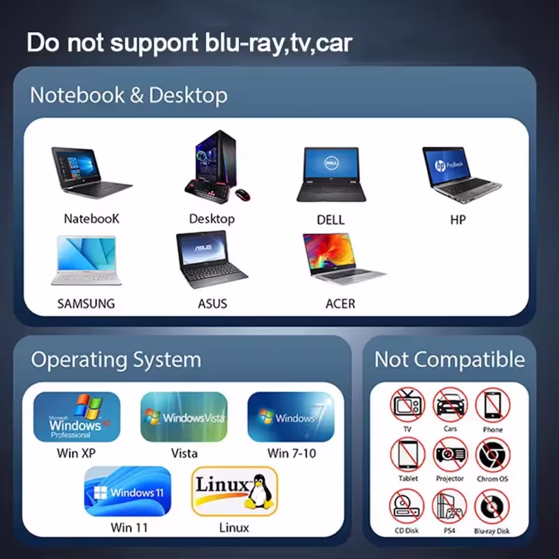 Lasted First-line Triple-use Burning Optical Drive cd Vcd Dvd Burning and Writing Plug and Play USB 3.0 5 Lasted First-line Triple-use Burning Optical Drive  cd Vcd Dvd Burning and Writing Plug and Play  USB 3.0 - Image 5