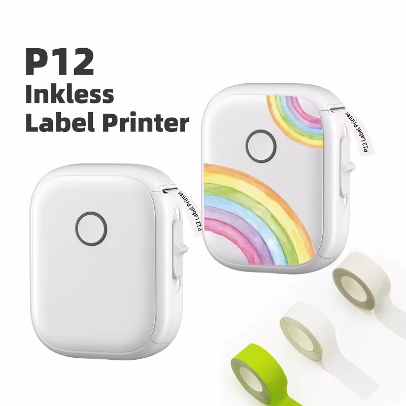 Portable Label Maker P12 Wireless Blue Tooth Continuous Label Printer Handheld Machine Self Adhesive Continuous Label Tape 2 Portable Label Maker P12 Wireless Blue Tooth Continuous Label Printer Handheld Machine  Self Adhesive Continuous Label Tape - Image 2