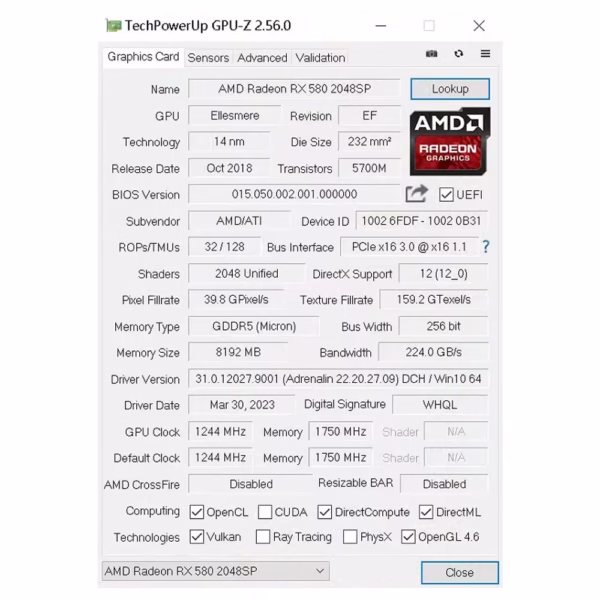 MAXSUN AMD RX 580 8GB 2048SP 8Pin Placa De Video Gaming Graphics Card GDDR5 256Bit Radeon GPU desktop computer components - Image 6
