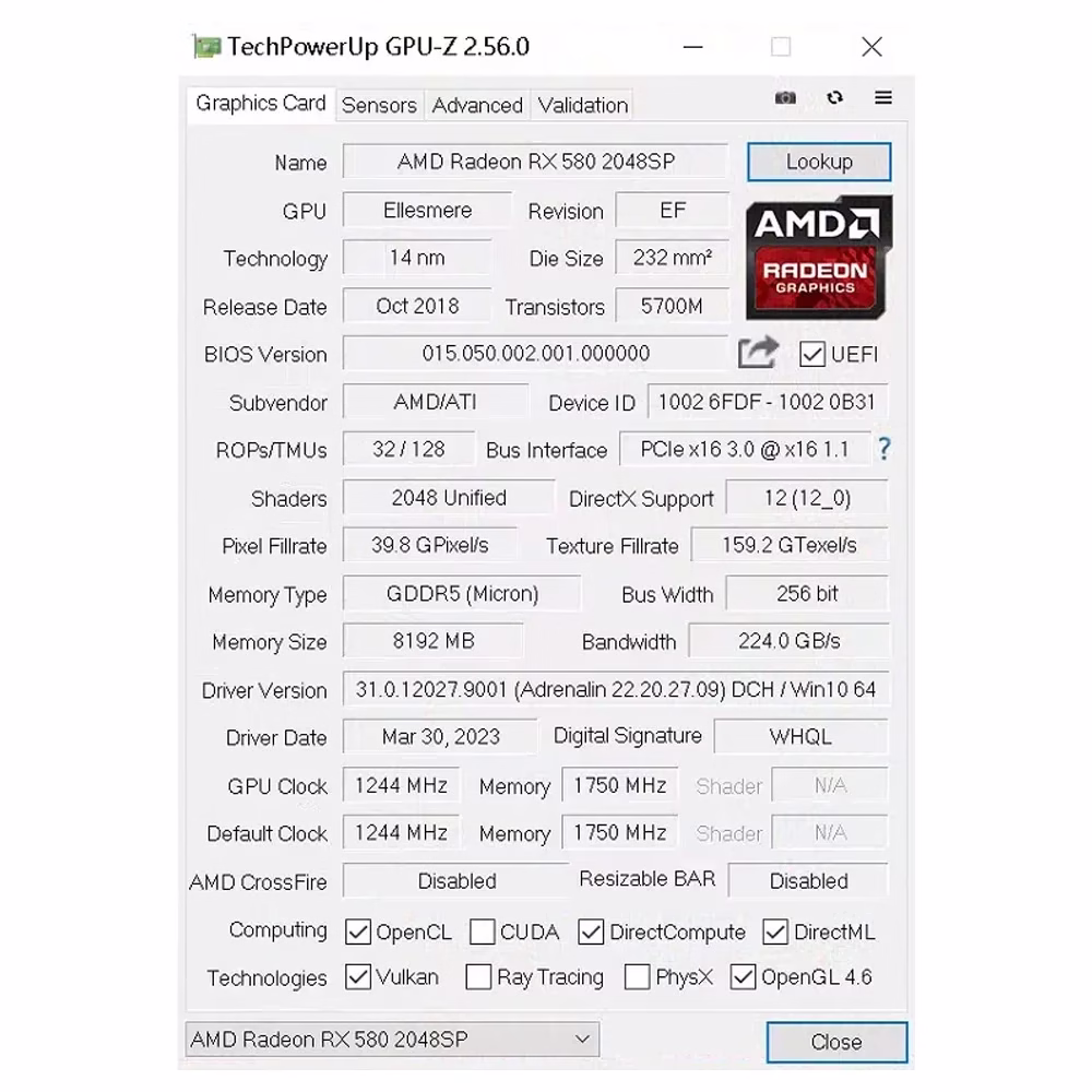MAXSUN AMD RX 580 8GB 2048SP 8Pin Placa De Video Gaming Graphics Card GDDR5 256Bit Radeon GPU desktop computer components 6 MAXSUN AMD RX 580 8GB 2048SP 8Pin Placa De Video Gaming Graphics Card GDDR5 256Bit Radeon GPU desktop computer components - Image 6