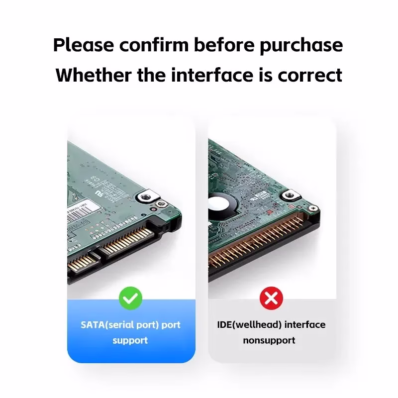 2.5" External Hard Drive Enclosure USB 3.0 Hard Disk Case 6TB Supports 7mm 9.5mm SATA SSD HDD For Laptop PC - Image 3