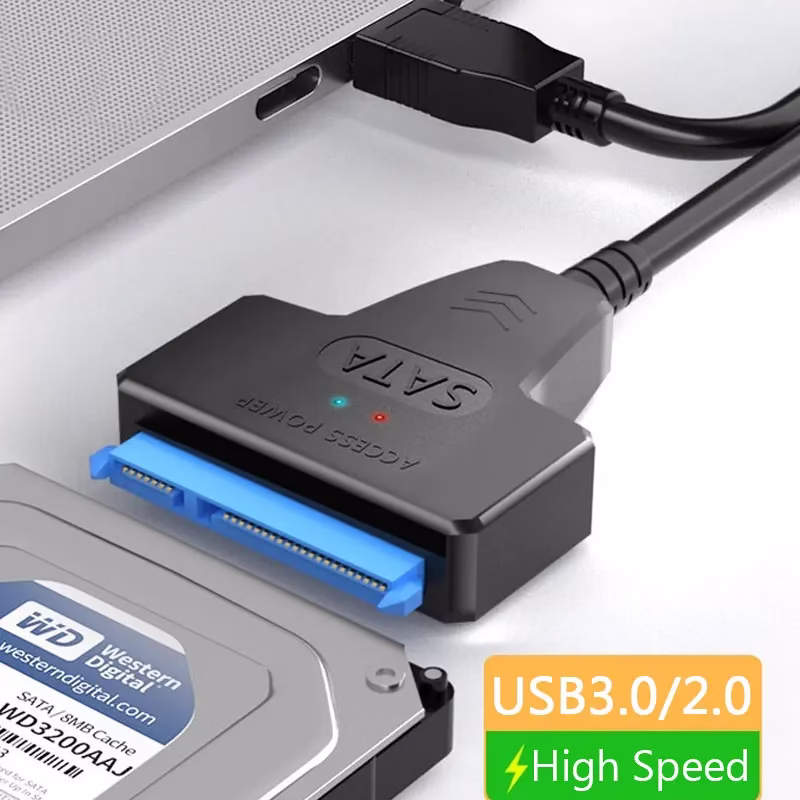 SATA to USB 3.0 / 2.0 Cable Up to 6 Gbps for 2.5 Inch External HDD SSD Hard Drive SATA 3 22 Pin Adapter USB 3.0 to Sata III Cord 1 SATA to USB 3.0 / 2.0 Cable Up to 6 Gbps for 2.5 Inch External HDD SSD Hard Drive SATA 3 22 Pin Adapter USB 3.0 to Sata III Cord