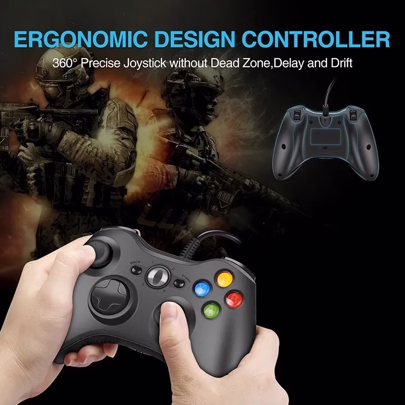Wired USB Game Controller For Xbox360 Console Joypad For Win 7/8/10 PC Joystick Controle Mando Gamepad For Xbox 360 Accessories 5 Wired USB Game Controller For Xbox360 Console Joypad For Win 7/8/10 PC Joystick Controle Mando Gamepad For Xbox 360 Accessories - Image 5