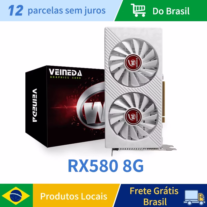 VEINEDA Graphics Card RX580 8GB PC Gaming GDDR5 256Bit PCI Express 3.0 ×16 GPU Computer Video Card placa de video 1 VEINEDA Graphics Card RX580 8GB PC Gaming GDDR5 256Bit PCI Express 3.0 ×16 GPU Computer Video Card placa de video