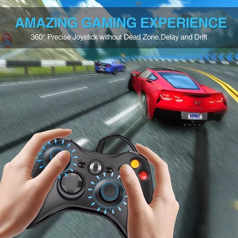 Wired USB Game Controller For Xbox360 Console Joypad For Win 7/8/10 PC Joystick Controle Mando Gamepad For Xbox 360 Accessories 4 Wired USB Game Controller For Xbox360 Console Joypad For Win 7/8/10 PC Joystick Controle Mando Gamepad For Xbox 360 Accessories - Image 4
