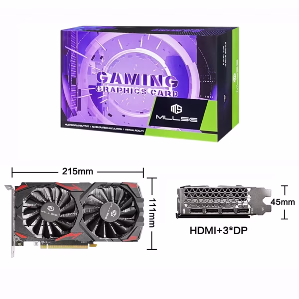 MLLSE AMD RX 580 8GB 2048SP Gaming Graphics Card GDDR5 256Bit PCI-E 3.0 ×16 8Pin Radeon GPU Rx 580 Video Card Placa De Video - Image 6