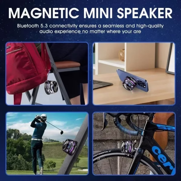 Portable Bluetooth Speaker G200 RGB Lighting Magnetic Speaker BT5.3 Mini Sound Box 7 Hours Playback Phone Holder - Image 3