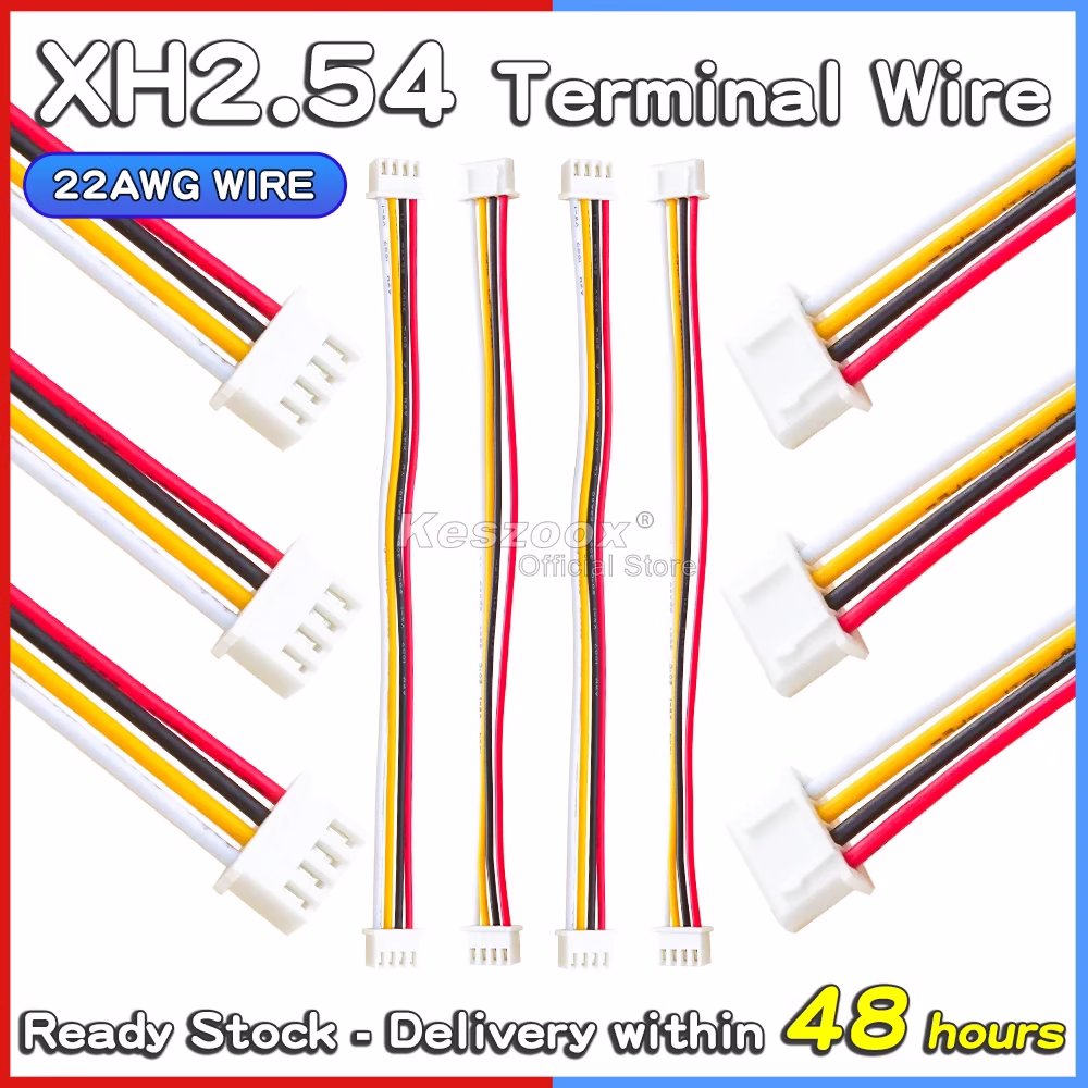 JST XH 2.54mm Pitch XHP-4 4Pin Connector Housing with 10cm to 100cm Wire Cable 1 JST XH 2.54mm Pitch XHP-4 4Pin Connector Housing with 10cm to 100cm Wire Cable