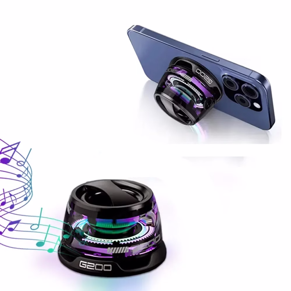 Portable Bluetooth Speaker G200 RGB Lighting Magnetic Speaker BT5.3 Mini Sound Box 7 Hours Playback Phone Holder 1 Portable Bluetooth Speaker G200 RGB Lighting Magnetic Speaker BT5.3 Mini Sound Box 7 Hours Playback Phone Holder