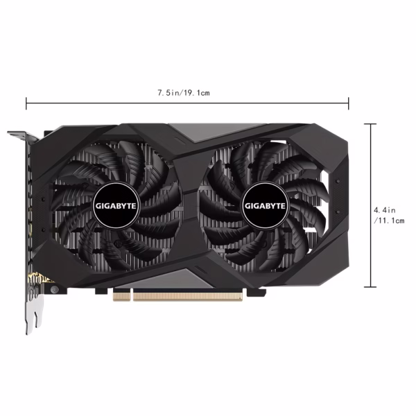 Gigabyte RTX3050 WINDFORCE OC 6G - Overclocked GeForce, GDDR6, 14000 MHz, PCI-E 4.0, 96bit, Desktop NVIDIA Graphics Card - Image 5