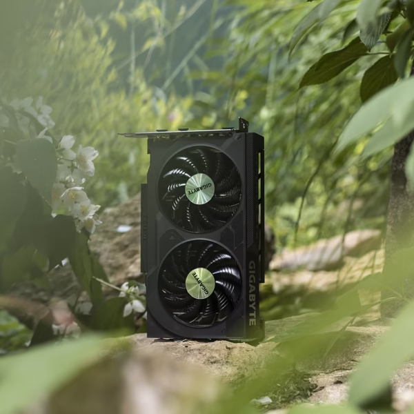 GIGABYTE RTX4060 WINDFORCE OC 8G - Overclocked NVIDIA GeForce Graphics Card, GDDR6, 17Gbps, PCI-E4.0, 128bit, Desktop GPU with DisplayPort & HDTV Outputs, Sleek Design with Dual Fan Cooling - Image 7