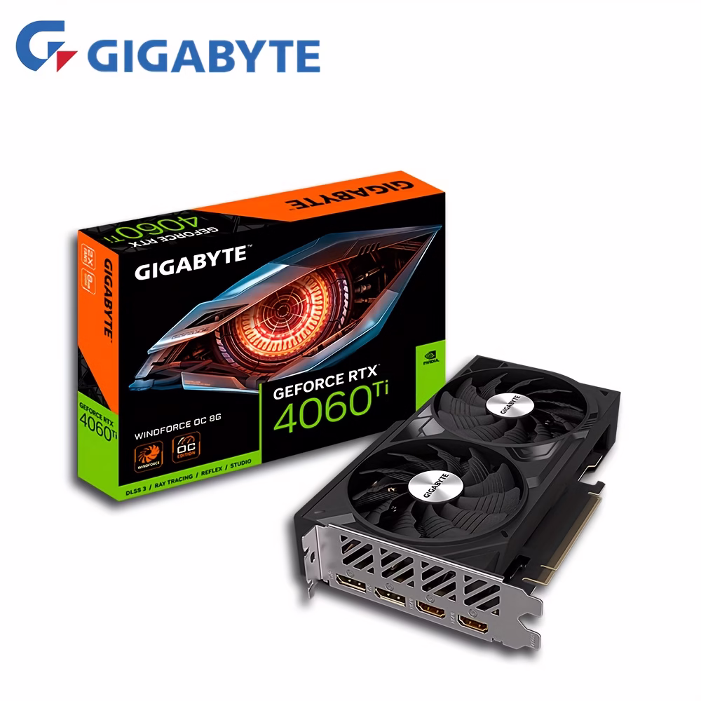 Gigabyte GeForce RTX 4060 Ti WINDFORCE OC 8G, NVIDIA Overclocked GDDR6, PCI-E 4.0, 128bit, 18Gbps, Desktop Graphics Card with DisplayPort - Image 3