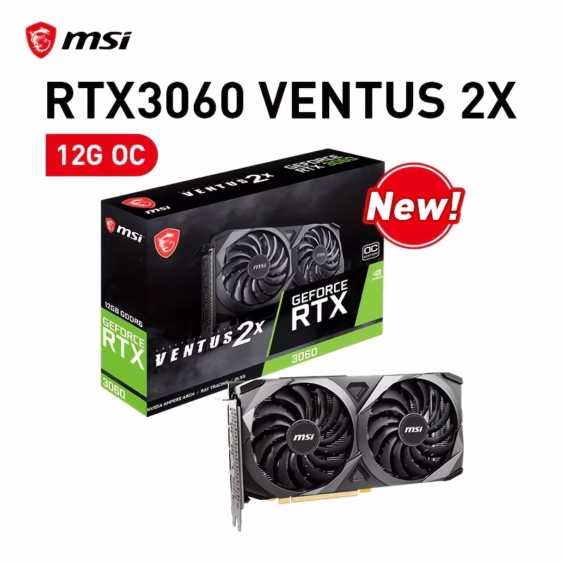 MSI GeForce RTX 3060 VENTUS 2X 12G OC GAMING Graphics Card 192bit 12GB GDDR6 Video Cards 1HD 3DP - Image 2