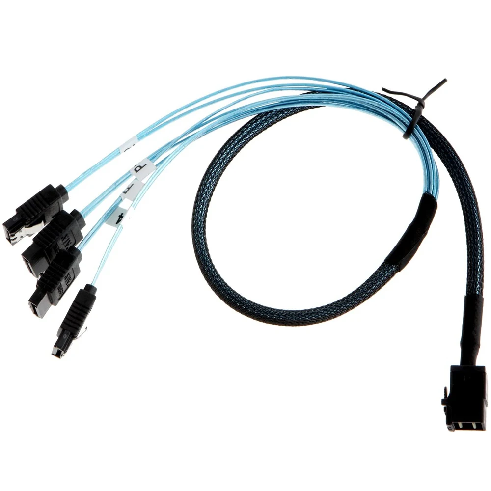 0.5m 1m Internal HD Mini SAS Cable SAS SFF-8643 To 4 SATA Cable SAS to 4 SATA Cable Connect to Hard Drive SATA Cable Mini SAS - Image 5