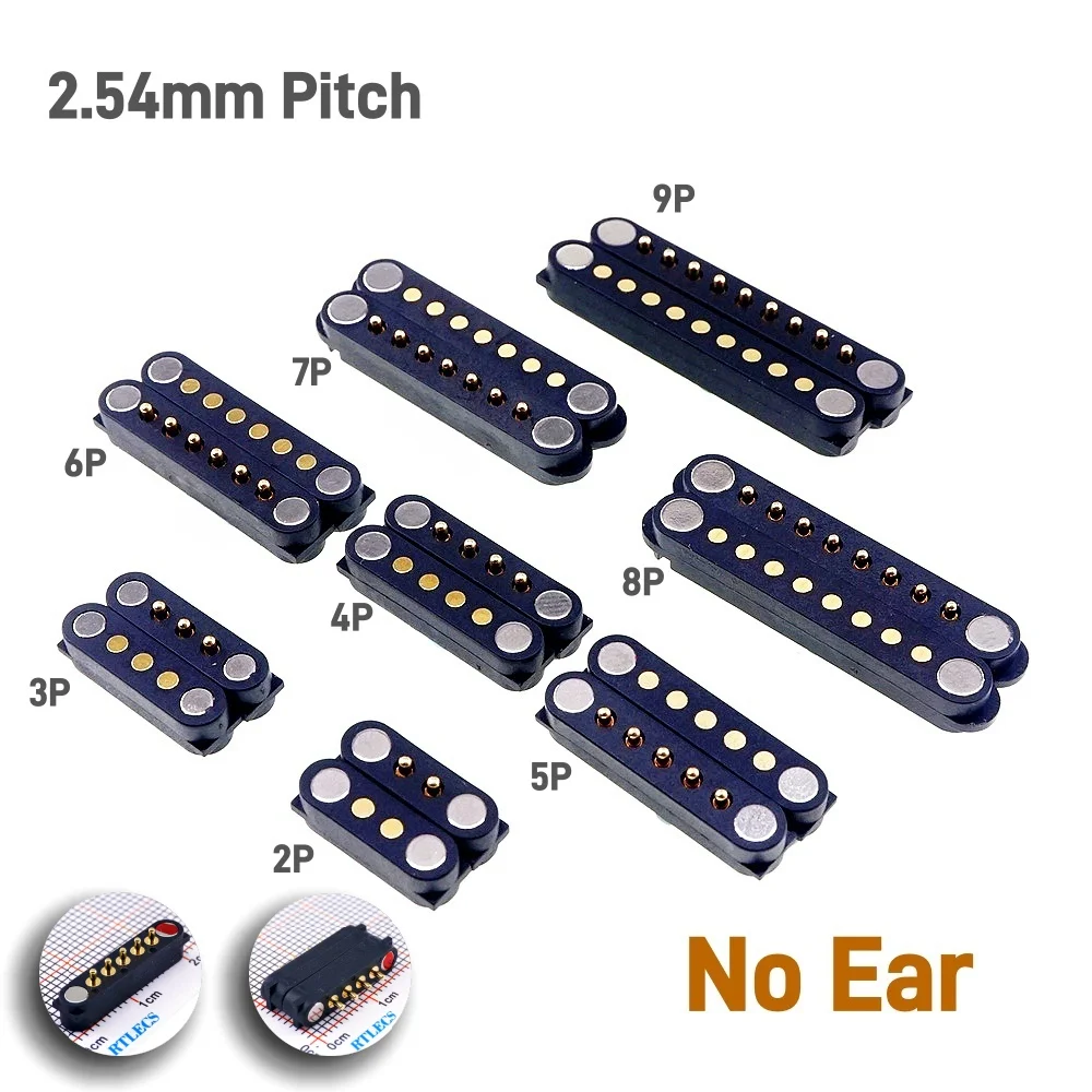 2A DC Magnetic Pogo Pin Connector 2Pin 3Pin 4 5 6 7 8 9 Pin Pogopin Male Female spacing 2.5/2.80mm Spring Loaded DC Power Socket - Image 2