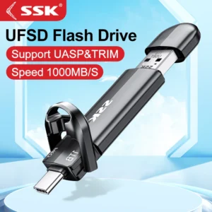 SSK 2TB Portable Solid State Disk 2TB 1TB SSD 1000MB/s High Speed Type C Flash Drives External Solid State Drives for PC Laptop