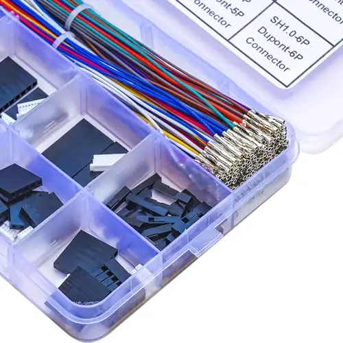 SH1.0 to Dupont2.54 JST Connector Dupont Connector Kit JST-SH 1.0mm & Dupont 2.54mm Cable 1/2/3/4/5/6/7/8/9/10P (SH-to-Dupont) - Image 6