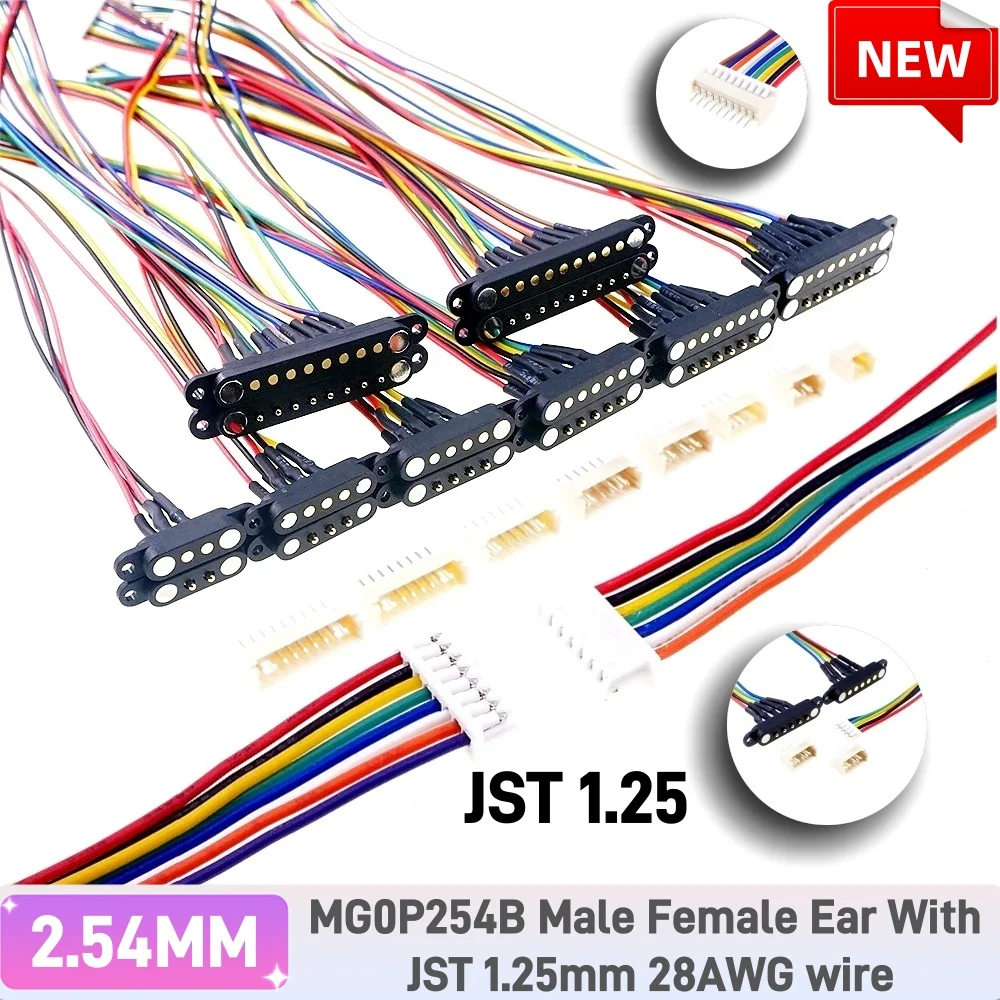 2A DC Magnetic Pogo Pin Connector 2Pin 3Pin 4 5 6 7 8 9 Pin Pogopin Male Female spacing 2.5/2.80mm Spring Loaded DC Power Socket - Image 8