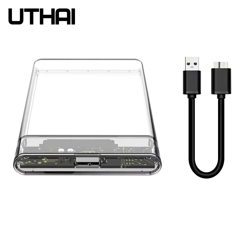 UTHAI G06 2.5-inch serial SATA SSD hard drive enclosure supports 6TB transparent mobile external hard drive enclosure - Image 2