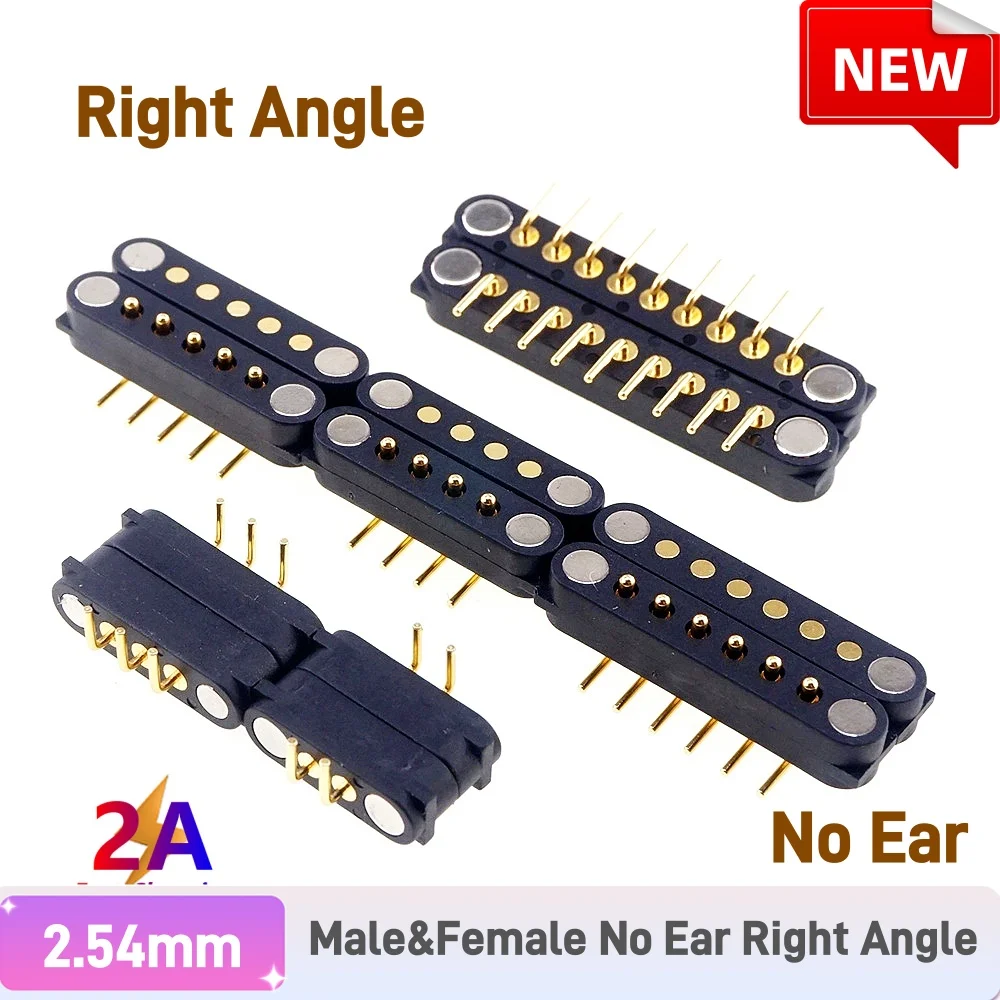 2A DC Magnetic Pogo Pin Connector 2Pin 3Pin 4 5 6 7 8 9 Pin Pogopin Male Female spacing 2.5/2.80mm Spring Loaded DC Power Socket - Image 10
