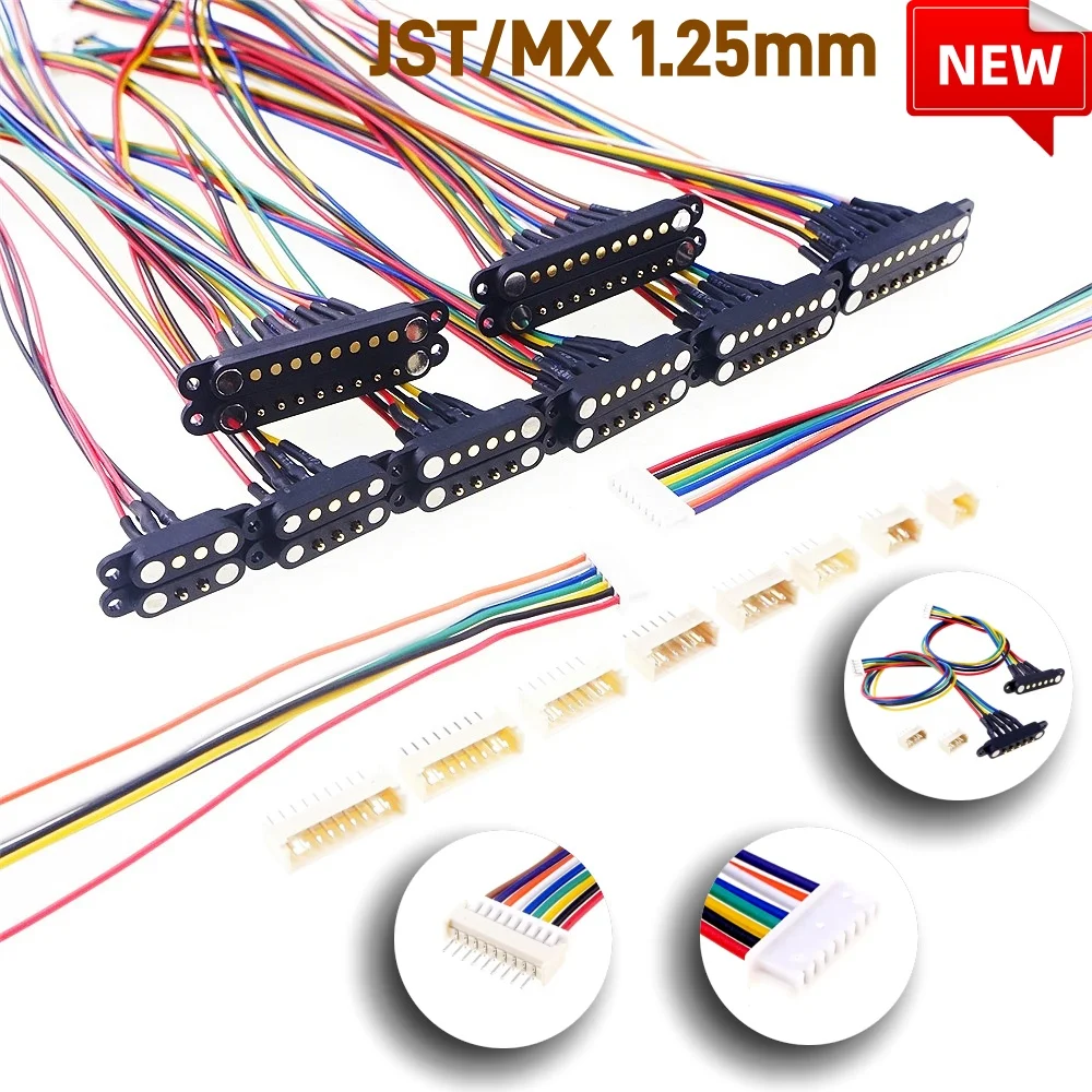 2A DC Magnetic Pogo Pin Connector 2Pin 3Pin 4 5 6 7 8 9 Pin Pogopin Male Female spacing 2.5/2.80mm Spring Loaded DC Power Socket - Image 4