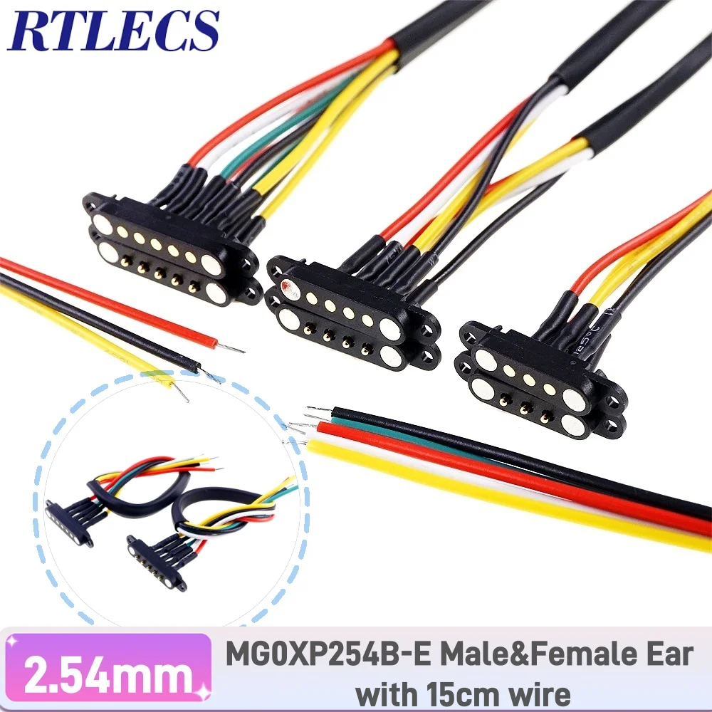 2A DC Magnetic Pogo Pin Connector 2Pin 3Pin 4 5 6 7 8 9 Pin Pogopin Male Female spacing 2.5/2.80mm Spring Loaded DC Power Socket - Image 14