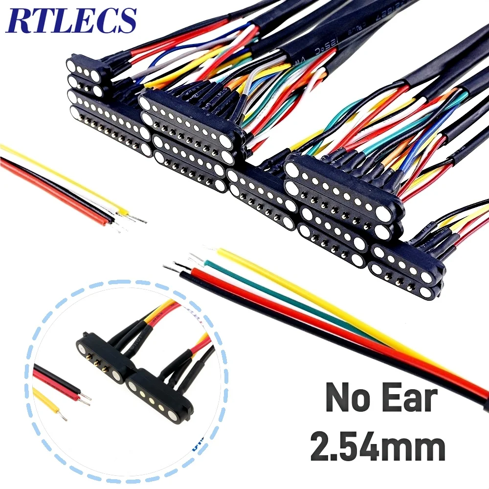 2A DC Magnetic Pogo Pin Connector 2Pin 3Pin 4 5 6 7 8 9 Pin Pogopin Male Female spacing 2.5/2.80mm Spring Loaded DC Power Socket - Image 5